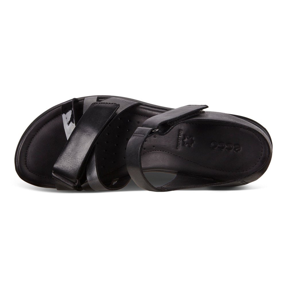 Womens Sandals - ECCO Felicia Adjustable Strap - Black - 7549HZVUK